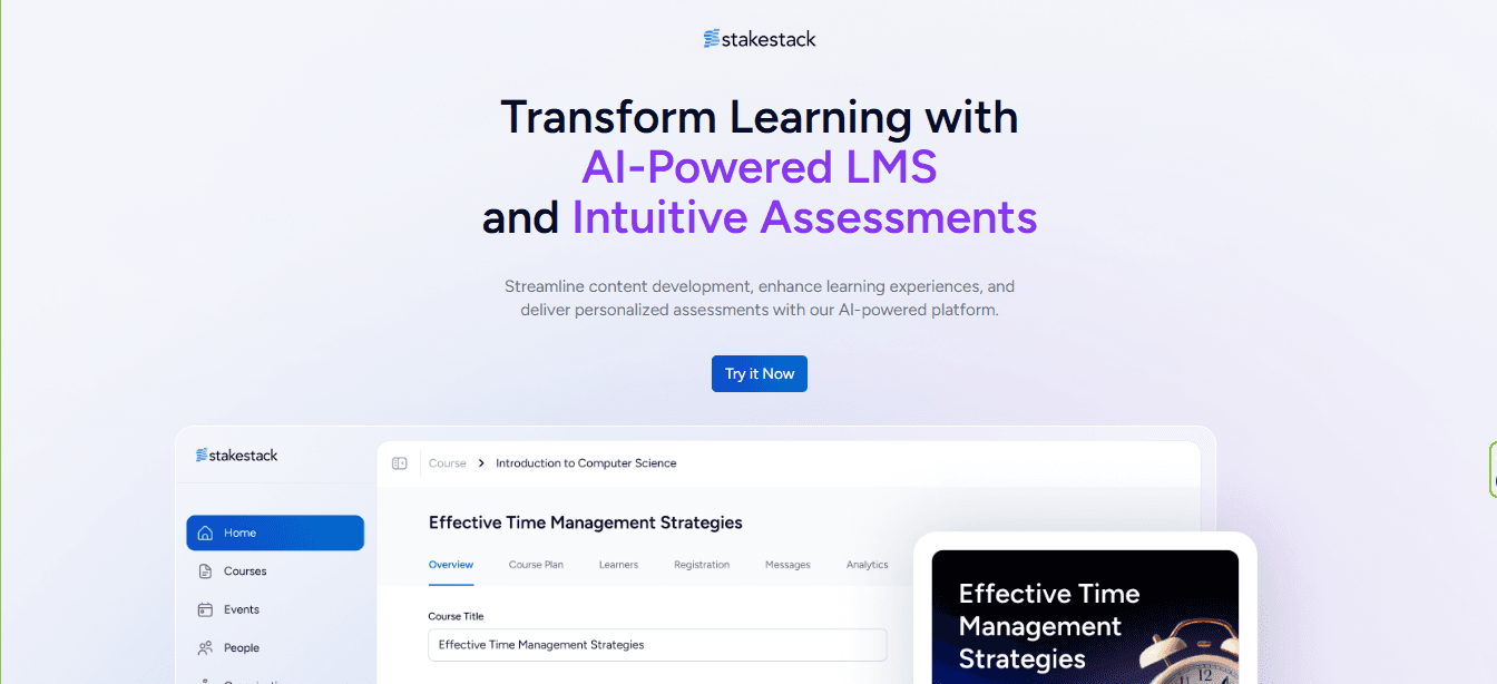 StakeStack AI course creation platform